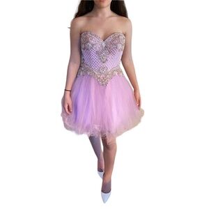 Jovani Strapless Dress Lilac